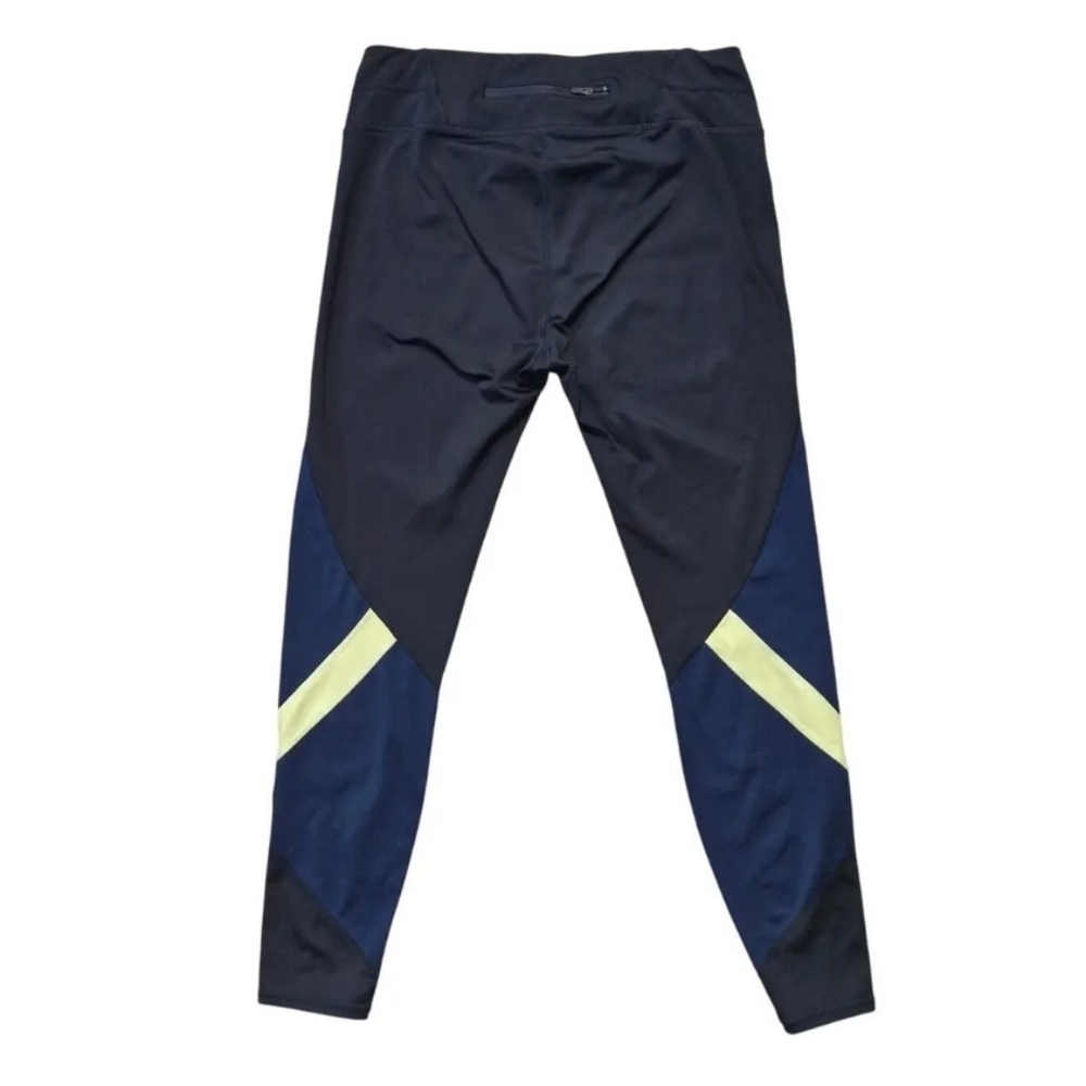 Athleta Sonar Color Block 7/8 Leggings Womens Medium Black Navy Green Gym M - Picture 3 of 10